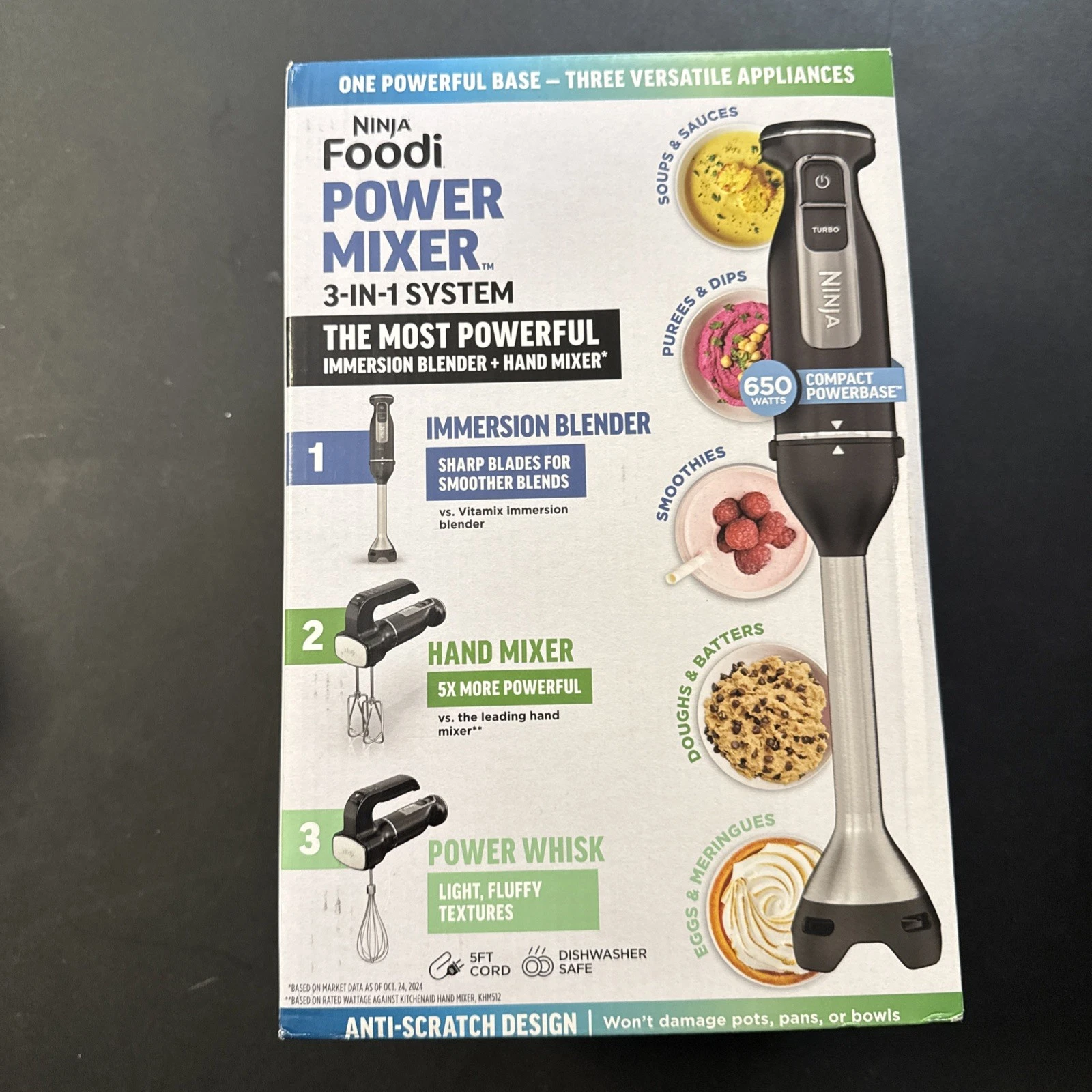 Ninja Foodi Power Mixer 3-In-1 System CI100 Blender Mixer Whisk 650W Black NEW
Opens in a new window