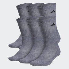 adidas men Athletic Cushioned Crew Socks 6 Pairs