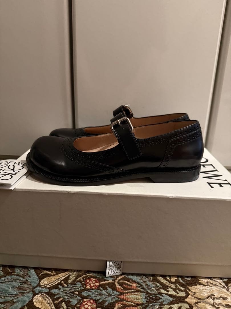 Women 7.0US LOEWE Shoes Black Mary Jane Shoes Limited Edition VHTF
