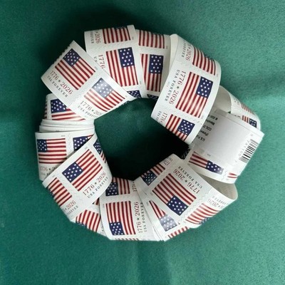 10 Roll of 100, 2026 Flag Forever Stamps, Navy Pier Design, MNH