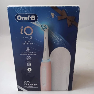 Oral-B iO Series 3 Electric Toothbrush + Travel Case - Blush Pink