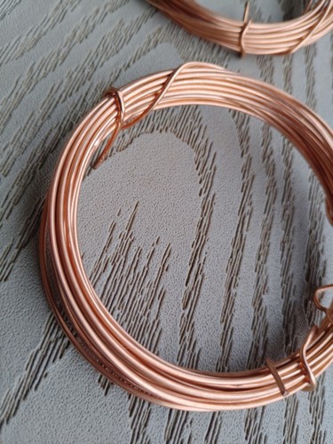 Reclaimed Vintage 30-60Yrs 14Ft Copper Wire, 18 Gauge 1mm Craft or Jewelry 