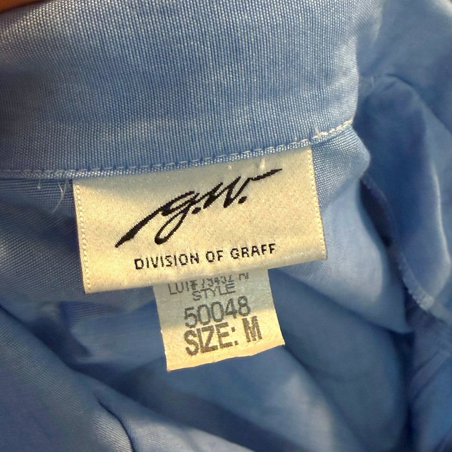 VINTAGE BLUE CHAMBRAY PATCHWORK JACKET 80s 90s CO… - image 5