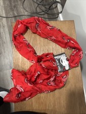 Sciarpa leggera Infinity 15x72 rosso scarlatto grigio The Ohio State Buckeyes Bucks