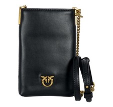 Pinko Damen Handyhalter aus Leder mit Kette 106403 Farbe schwarz Z99Q