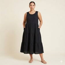 017-A New Day Cotton Boho Dress size L / PTP 21"