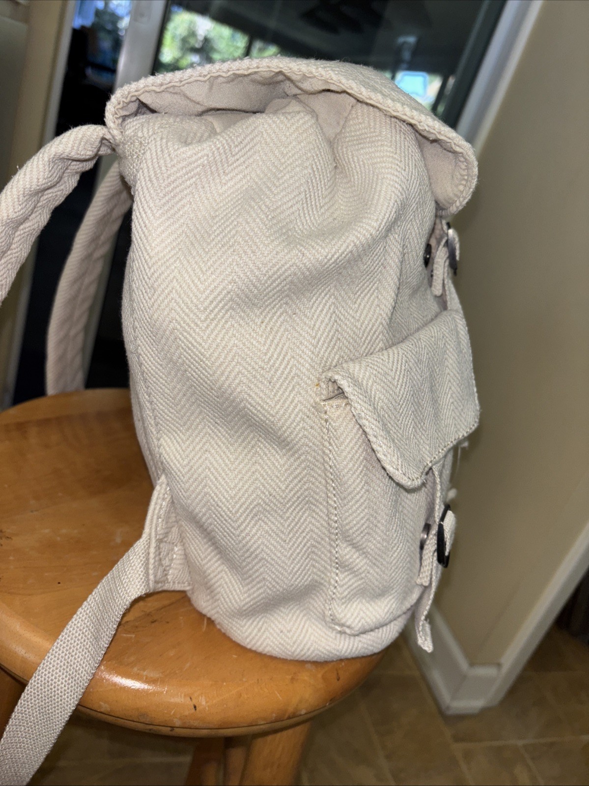 Universal Thread Beige Chevron Design Canvas Back… - image 6