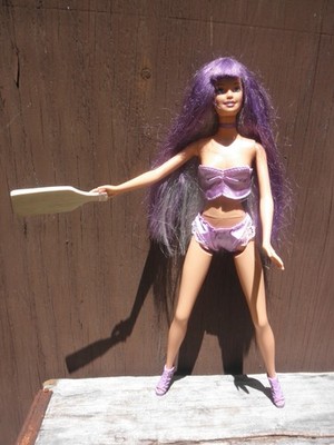 Mattel Custom Violet Themed Barbie Dominatrix with Lingerie and Paddle