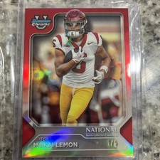 Makai Lemon 2025 Bowman U Chrome National Red 1/5 First On Print NFL USC