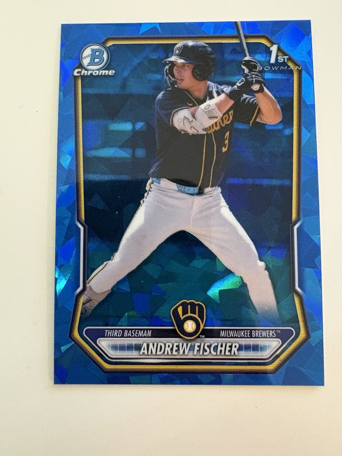 2026 Bowman Chrome Sapphire Andrew Fischer 1st Bowman BCP-149 Brewers