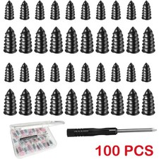 100PCS Rubber Tire Nail Repair Kit Screw In Tire Plugs for Car Truck SUV Van
