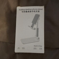 Universal Foldable Adjustable Angle Desktop Phone Holder Stand White
