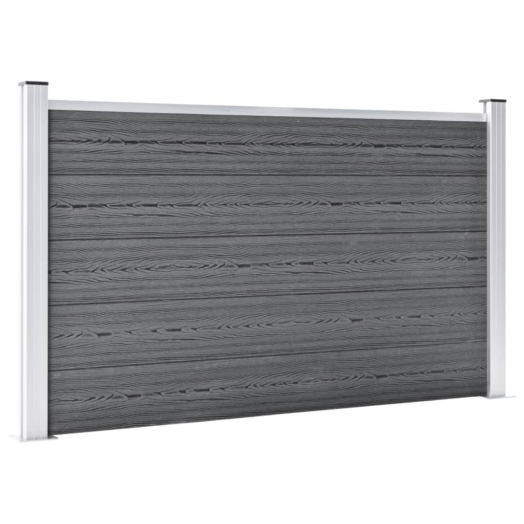 Recinzione da Giardino in WPC 353x106 cm Grigia 2405431