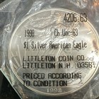 Littleton Coin Co. 1998 American Eagle $1 1 oz Silver Business Strike Uncert — photo 1