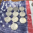 New ListingLiberty Walking Half Dollar Silver Coins Lot of 10, Business Strike 1942-1947