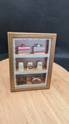 3D Nähszene gerahmtes kleines Bild Wohndeko - 