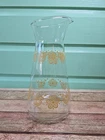 Vintage Pyrex Glass Carafe Gold Butterfly Floral Pattern 10.25" No Lid US