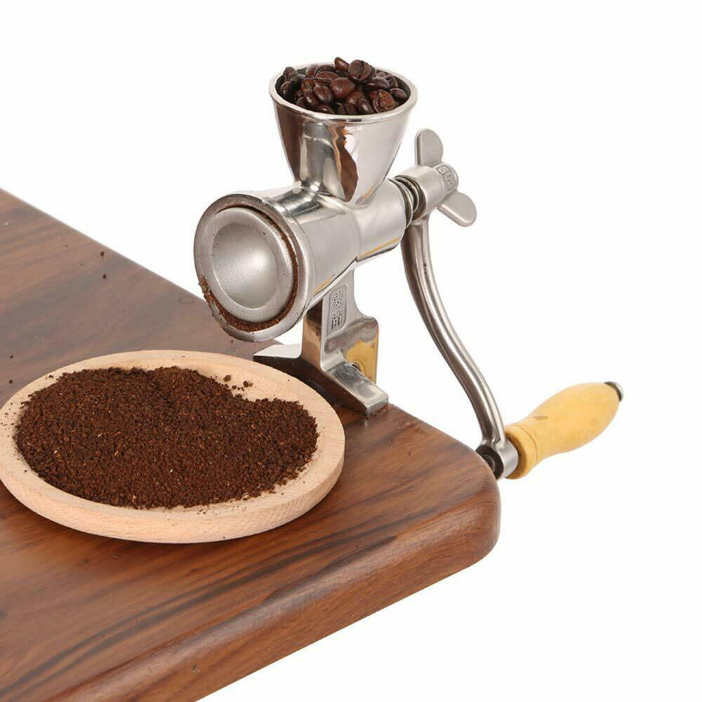 Neu Edelstahl Manuelle Hand Mühle Mahlmaschine Mehl Kaffee Futter Mais Mahlen