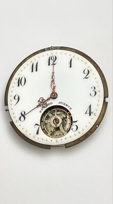 Antique Retard Avance Pocket watch Movement Porcelain Dial Antique Retard Watch