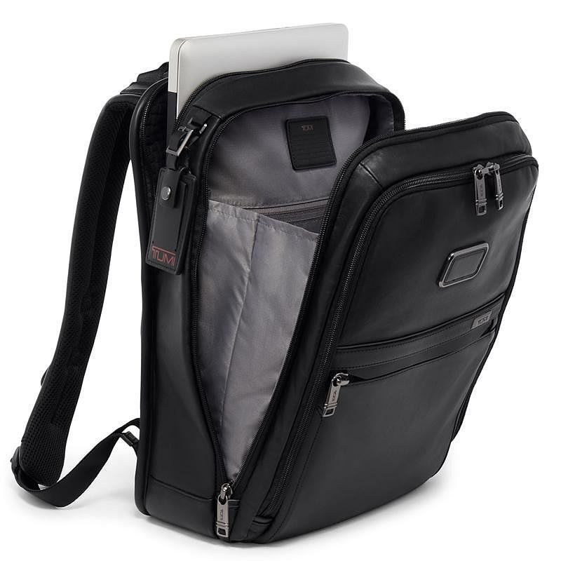 NEW TUMI ALPHA Slim Backpack 9603581 Black Leather Business NEW TUMI ALPHA Slim Backpack 9603581 Black Leather Business