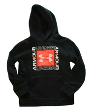 Under Armour Boys' UA Rival Fleece Box Logo Hoodie Youth Size Small 1357588