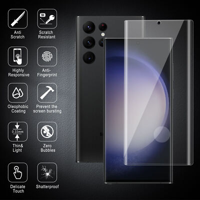3 Pellicole Vetro Temperato Per Galaxy S22/S23/S24/S25 Ultra, Anti-Graffio, Luxury