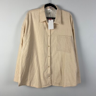 Andree by Unit Button Up Faux Fur Lined Shacket Shirt Jacket