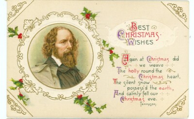 CHRISTMAS-BEST CHRISTMAS WISHES-TENNYSON-PM1911-EMB-POEM-(#113-26)