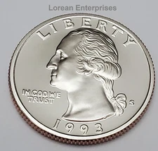 1993 S Washington Quarter CLAD ✼PROOF✼ BU