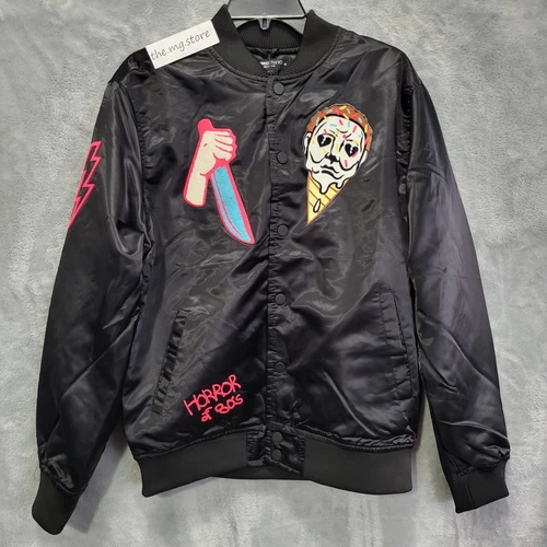 Roku Studio 'Ice Scream' Black Satin Bomber Jacket Sz 3XL/2XL Runs Smaller  video thumbnail