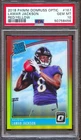 2018 Donruss Optic Lamar Jackson RC Rated Rookie Red Yellow PSA 10