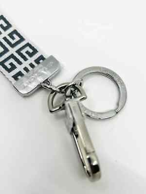 Givenchy 4G Unisex Silver Key Ring Key Chain Holder Jacquard Givenchy 4G Unisex Silver Key Ring Key Chain Holder Jacquard