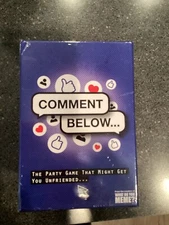 SEALED Comment Below Card Game. From Creator “What Do You Meme” Party Game