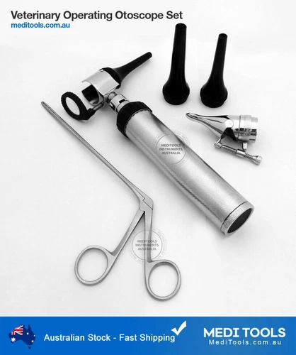 Veterinary Operating Otoscope Set, ENT, Ear, Foreign Body, Diagnostic, Premium