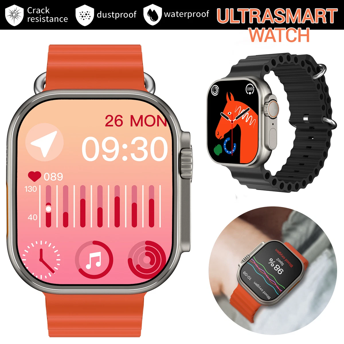 Android watch sales heart monitor