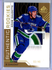 2018-19 SP Game Used Gold Spectrum #195 Adam Gaudette RC PATCH /49 - CANUCKS