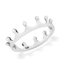 Royal Enchanted Tiara Princess Crown Sterling Silver Promise Ring-8