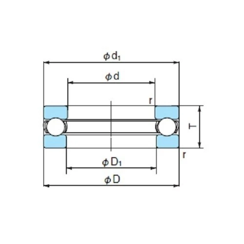 NACHI 51109 Thrust Ball Bearings 51100 Series 45(d) x 65(D) x 14mm(W) - Picture 2 of 3