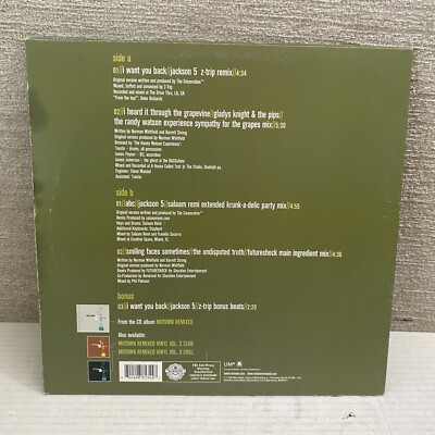 Motown Remixed Vol 1 Hip Hop 2005 Jackson 5 COVER ONLY AS IS Motown Remixed Vol 1 Hip Hop 2005 Jackson 5 COVER ONLY AS IS