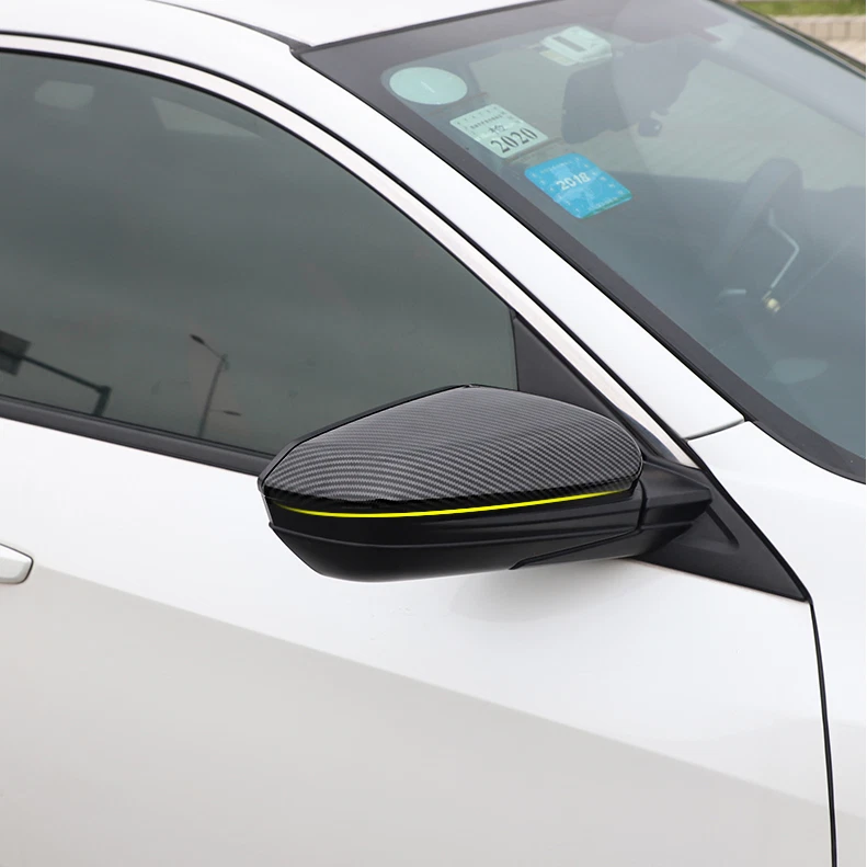 Cubierta de moldura de espejos retrovisores estilo fibra de carbono para Honda Insight 2019-2022 Foto 4 de 4