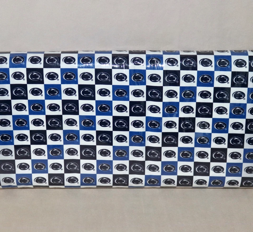 Penn State ~ Blue & White Square Pattern College Cotton Fabric 1/4 Yard 9” X 42” - Image 4 of 4