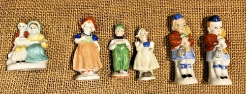 Vintage Porcelain Figurines Japan 1950s Kitsch Miniature Mid Century Big Lot!! - Imagen 3 de 12