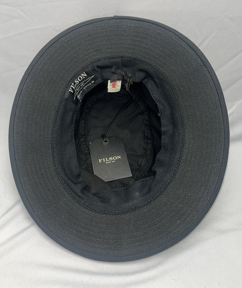 Filson Tin Cloth Packer Hat 11060015 Black Leather Waxed Oil