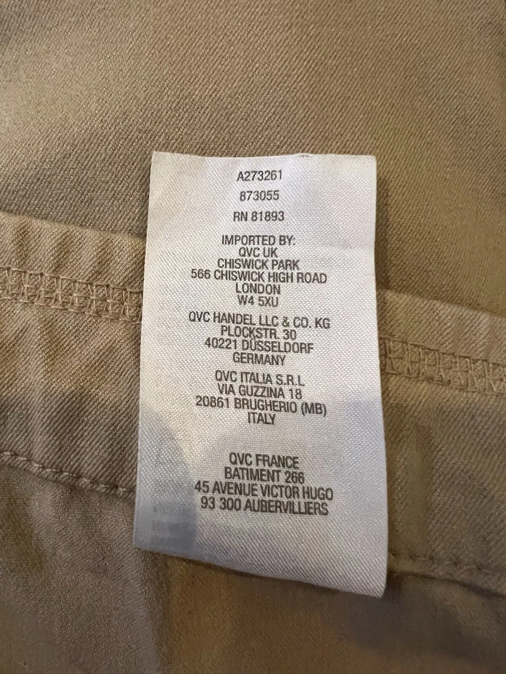 Isaac Mizrahi Live! Высокий 24/7 эластичной грузовой лодыжки брюки 20WT хаки - Изображение 4 из 4