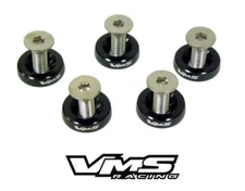 10PC FENDER BUMPER HEADLIGHT WASHER 10MM BOLT KIT BLACK