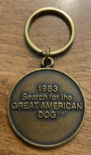 Llavero vintage 1983 Purina Dog Chow Food Search for Great American Dog C15a