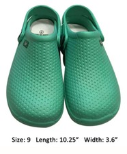 Medical Nursing Womens Ultralite Clogs w/ Heel Strap Non-Slip Shoes Green 9