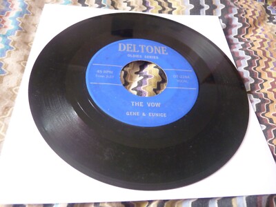 Gene & Eunice Jamaica press 7'' The Vow Strange World plays VGminus Deltone Oldie
