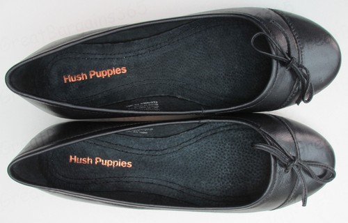 Hush Puppies Womens ALINA GRACE Shoes Slip-on Flats Ballet Black UK6 EU39 New - Picture 8 of 24