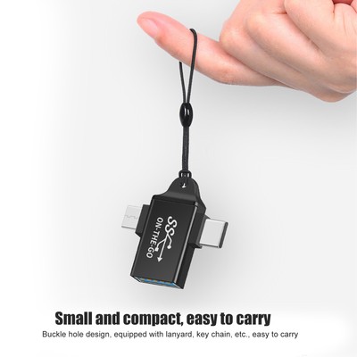 2 In 1 OTG Converter USB 3.0 To Micro USB And Type C Adapter Support High Sp Hot